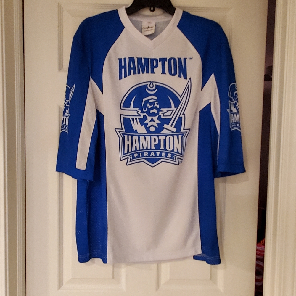Hampton University Pirates Men's Blue and White Jersey